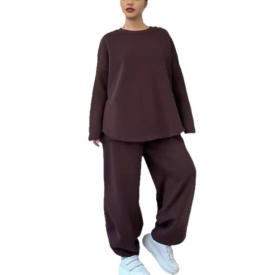 Damen Cozy Oversized Sweat-Set mit geräumigen Taschen und angenehmem Schnitt EB