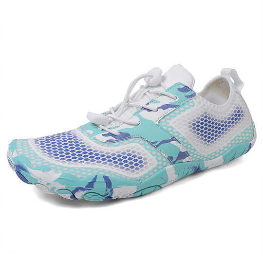 Damen vielseitige Aqua-Schuhe mit atmungsaktivem Netzmuster und rutschfester Sohle EB