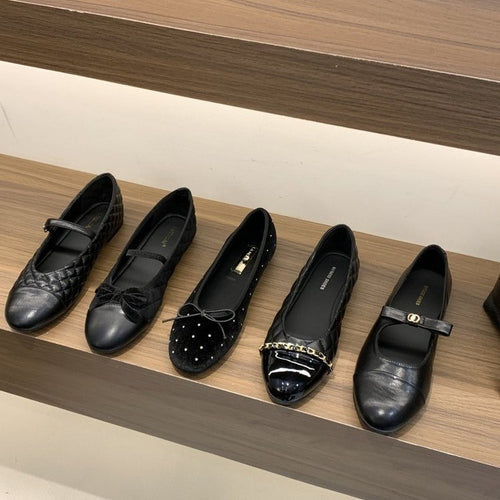 Damen Elegante Mary Jane Ballerinas mit modischem Riemchen und komfortablem Fußbett EB