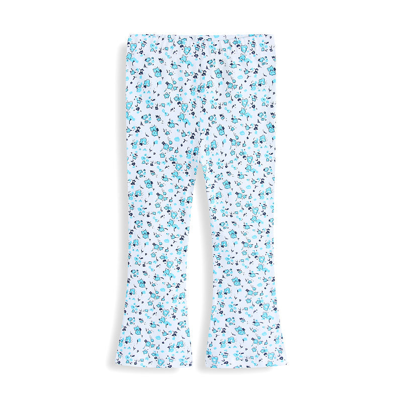 Damen bequeme Blumenleggings EB