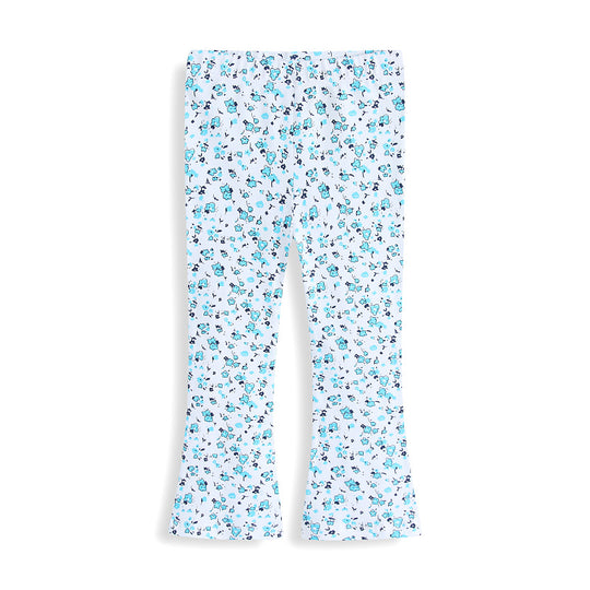Damen bequeme Blumenleggings EB