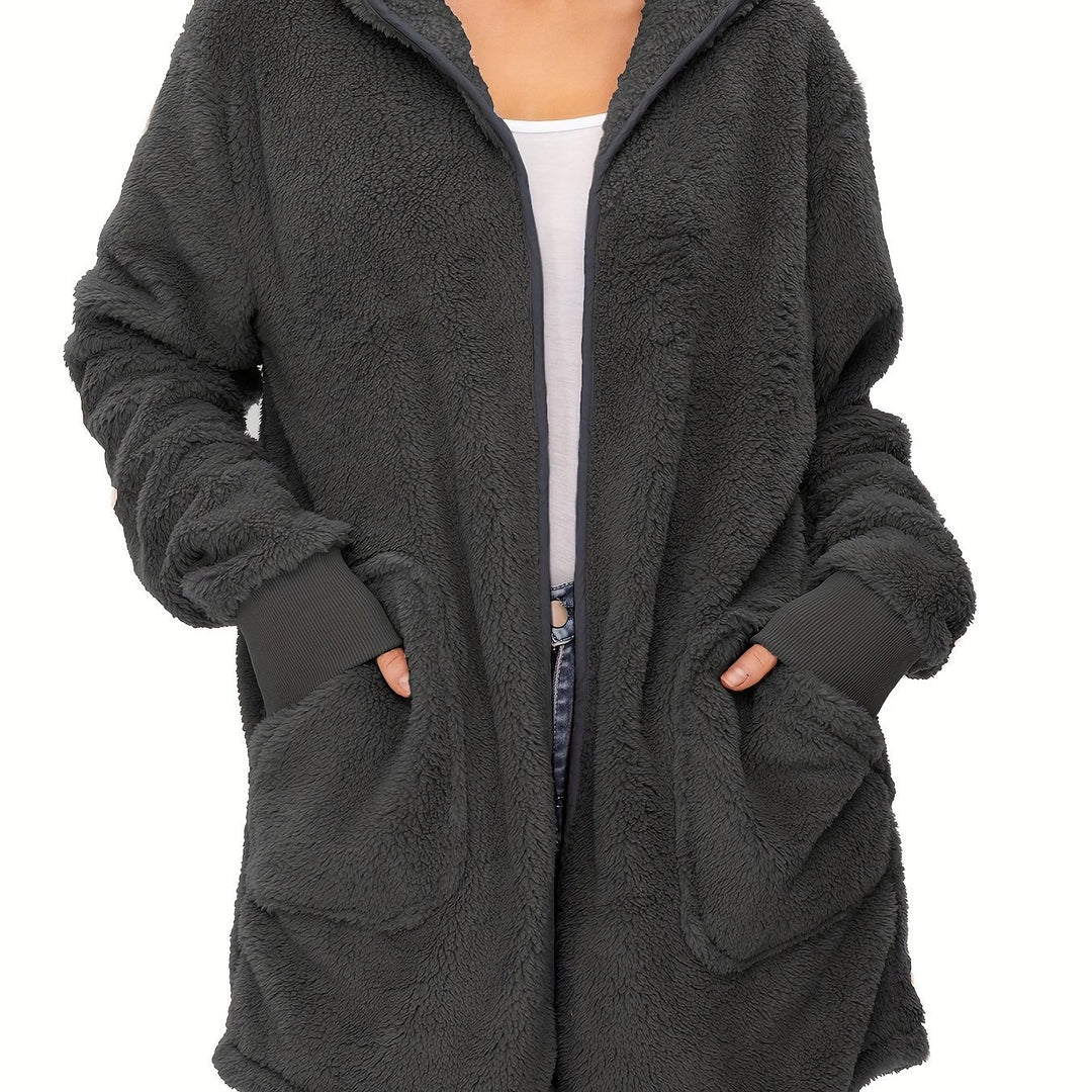 Damen weicher Fleece-Mantels EB