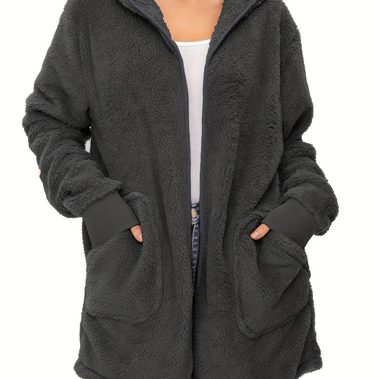 Damen weicher Fleece-Mantels EB