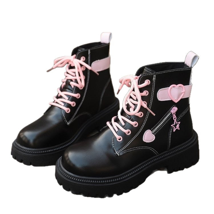 Damen Modische Stiefel mit Herz- und Stern-Details EB