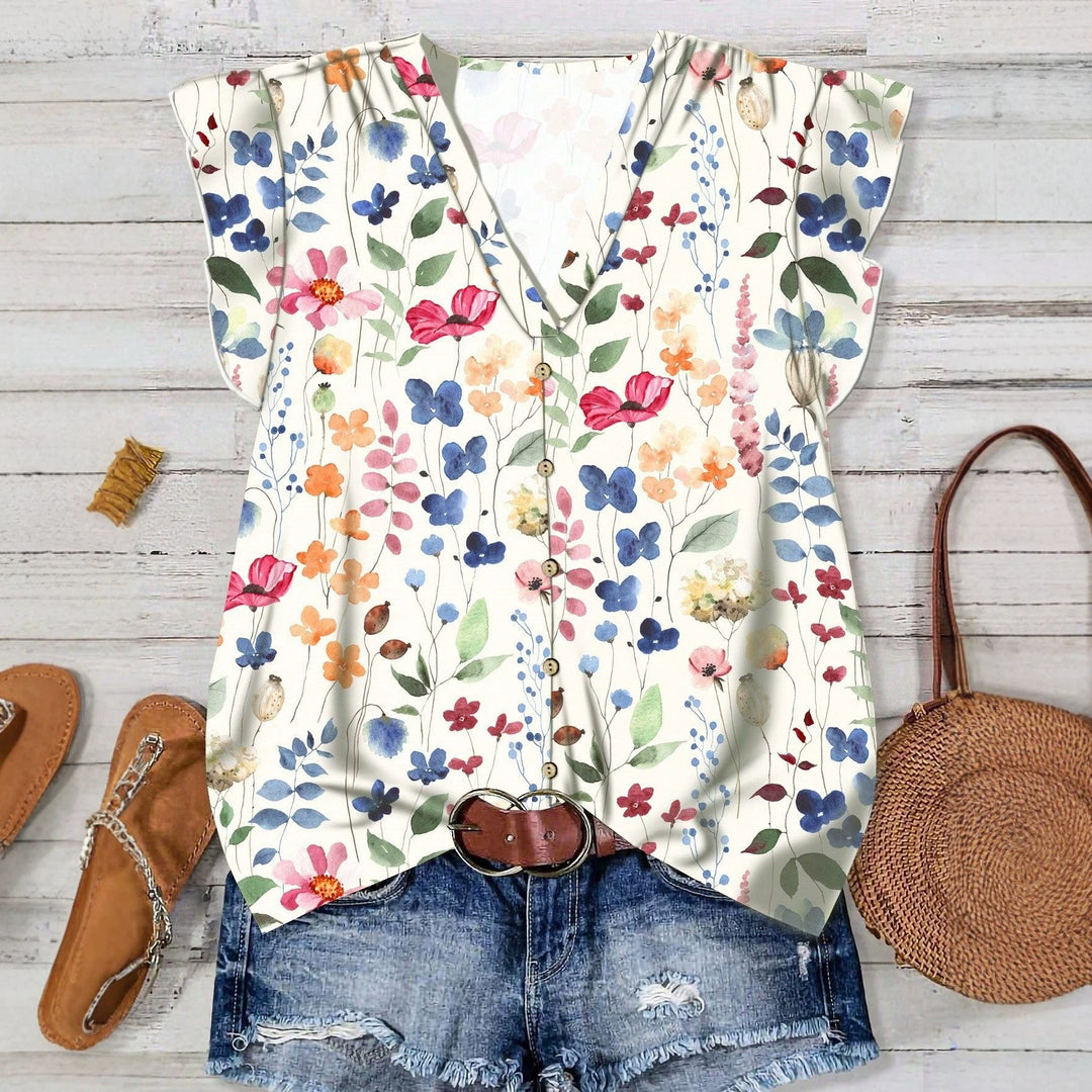 Damen Bluse mit floralem Muster EB