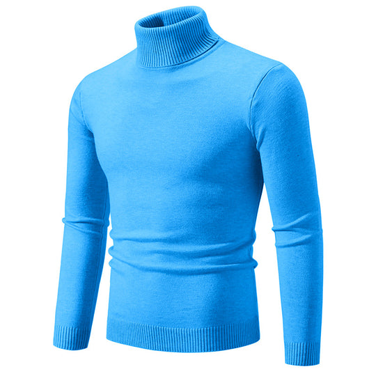 Herren nan Slim-Fit Rollkragenpullover aus Feinstrick mit geripptem Stehkragen und elastischem Bund EB