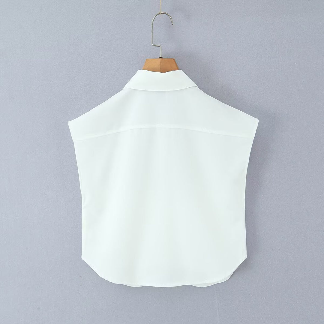 Damen Cropped Bluse mit asymmetrischem Rock EB
