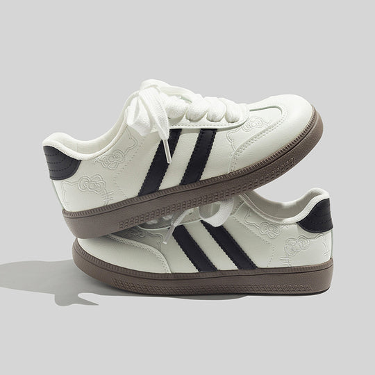 Damen Sportliche Sneakers mit floralem Design und weicher Dämpfung EB