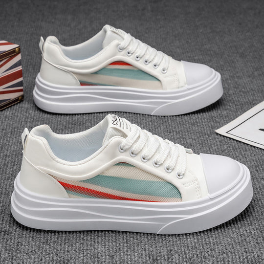 Damen Chunky Sneakers mit atmungsaktiven Einsätzen und modischen Designelementen EB