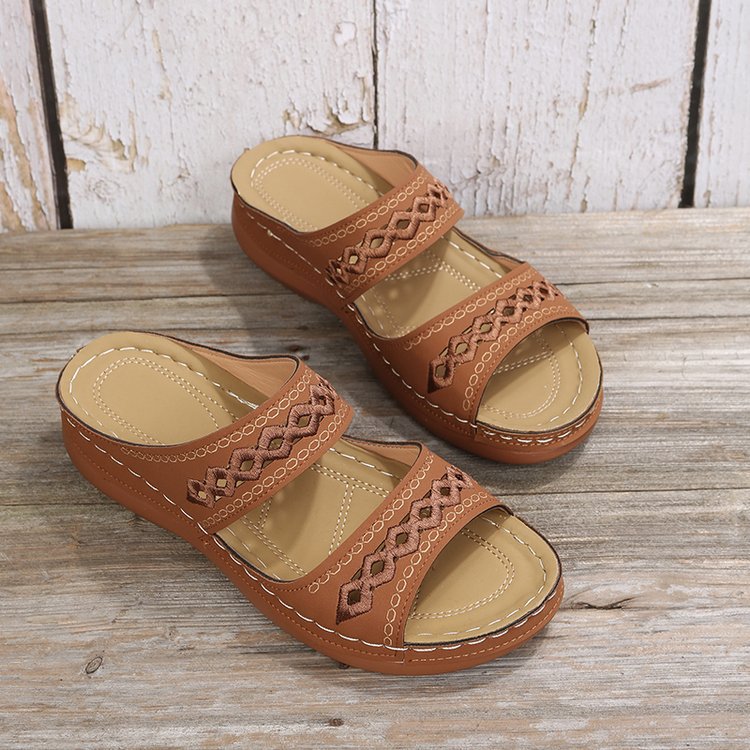 Damen Clogs mit elegantem Riemendesign und anatomischem Fußbett EB