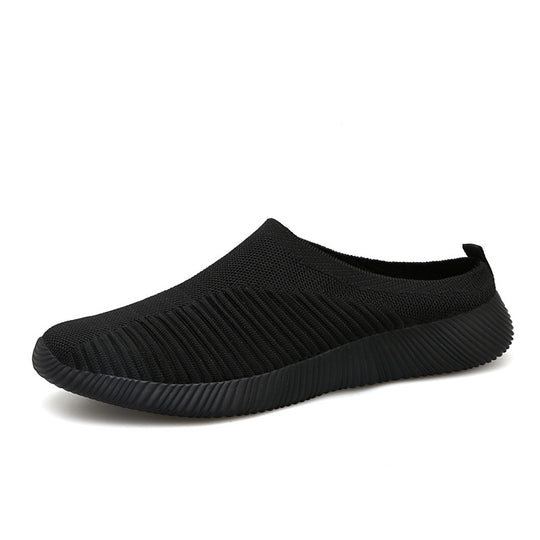 Damen nan ultraleichter Slip-On-Freizeitschuh mit nahtlosem Netzstrick, ergonomischer Fersenlasche und flexibler Wellenlaufsohle EB