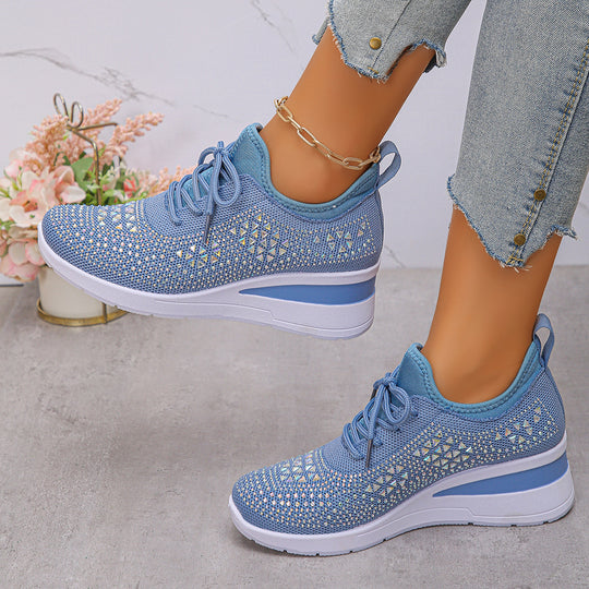 Damen Komfortable Sneaker mit modischem Netzdesign EB