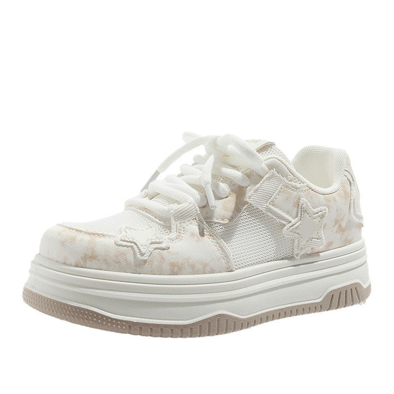 Damen Sneakers im sportlichen Style mit dekorativem Sternen-Muster und atmungsaktiven Obermaterialien EB