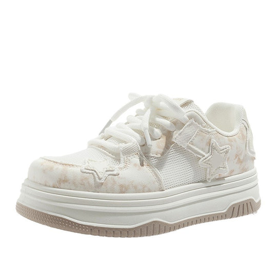 Damen Sneakers im sportlichen Style mit dekorativem Sternen-Muster und atmungsaktiven Obermaterialien EB