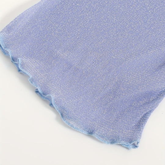 Damen Strandoberteil mit glitzerndem Material EB