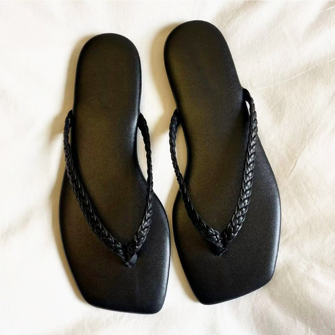 Damen Zehensteg-Sandalen mit modernem Design und ergonomischem Fußbett EB