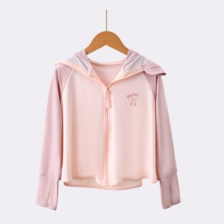 Mädchen leichte Sonnenjacke mit Kapuze EB