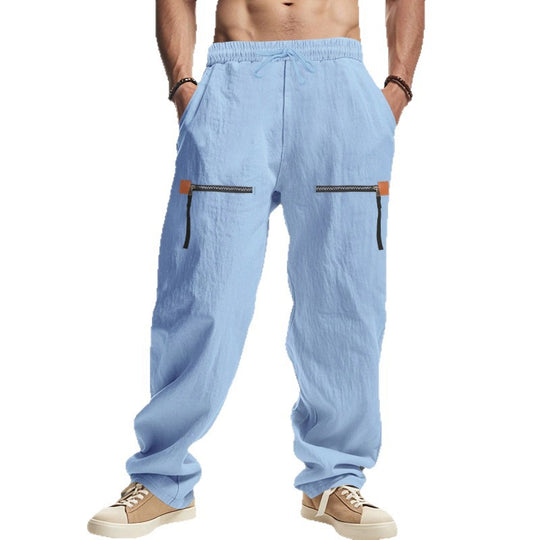 Herren lässige Cargo-Hose mit seitlichen Reißverschlusstaschen EB