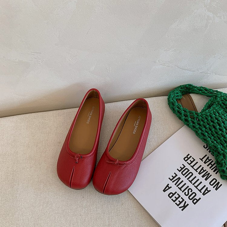 Damen Ballerina-Schuhe mit modischen Einschnitten und bequemer Sohle EB