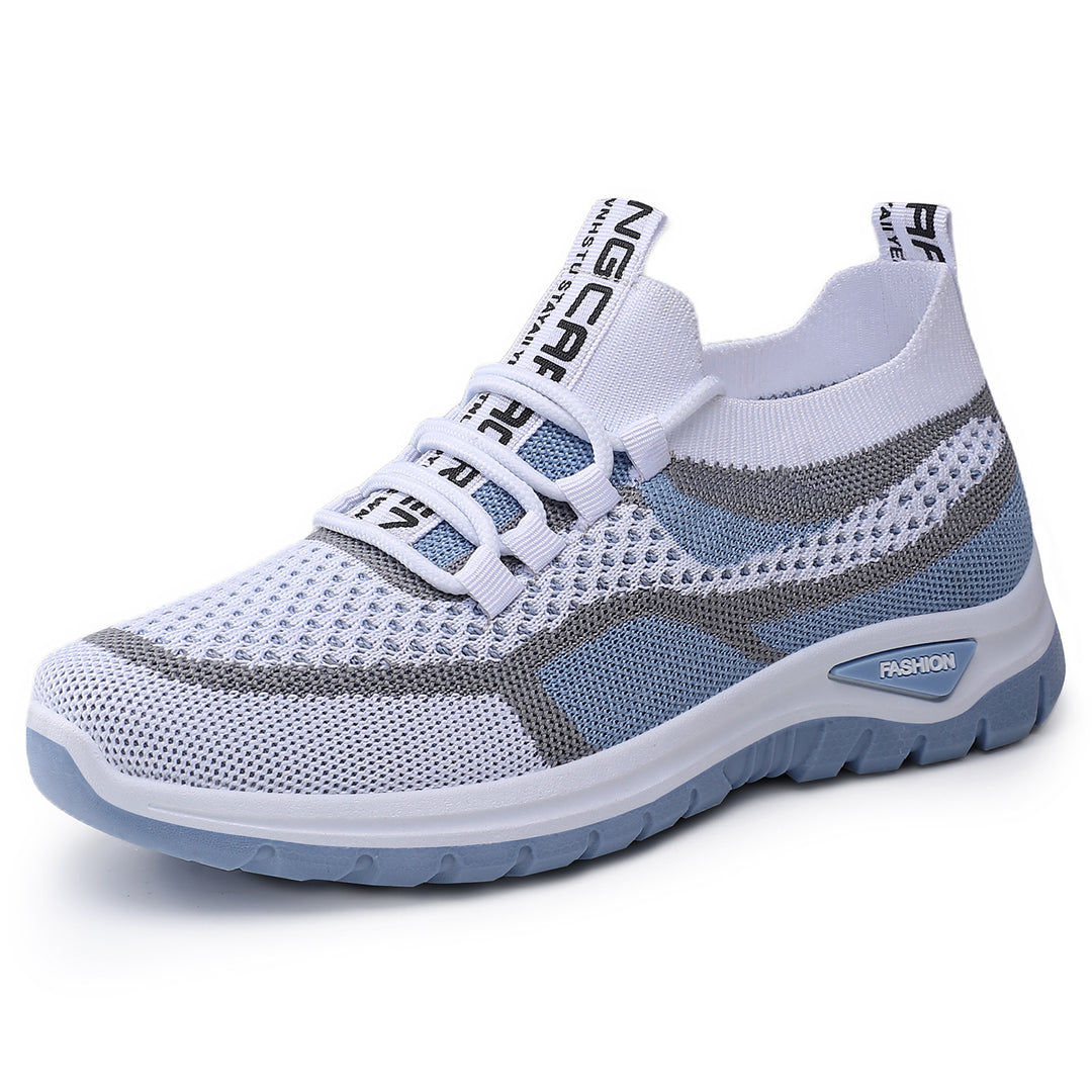 Damen Leichte Komfort Sneakers mit atmungsaktivem Strickdesign und ergonomischer Dämpfung EB