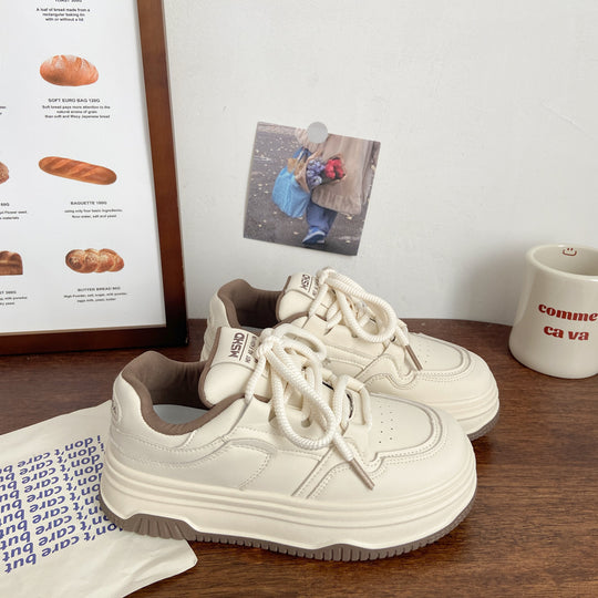 Damen Modische Sneakers mit innovativer dicker Sohle und atmungsaktivem Obermaterial EB