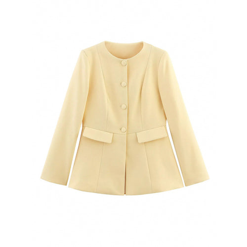 Damen moderne Blazerjacke mit strukturiertem Design EB