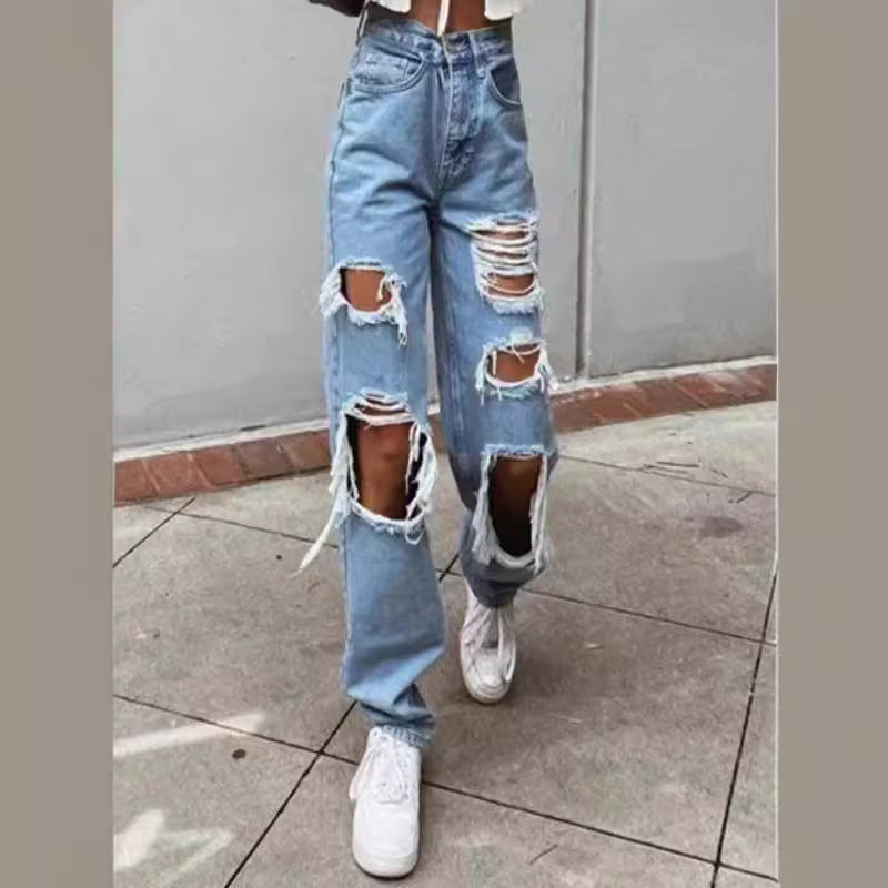 Damen Destroyed Jeans EB