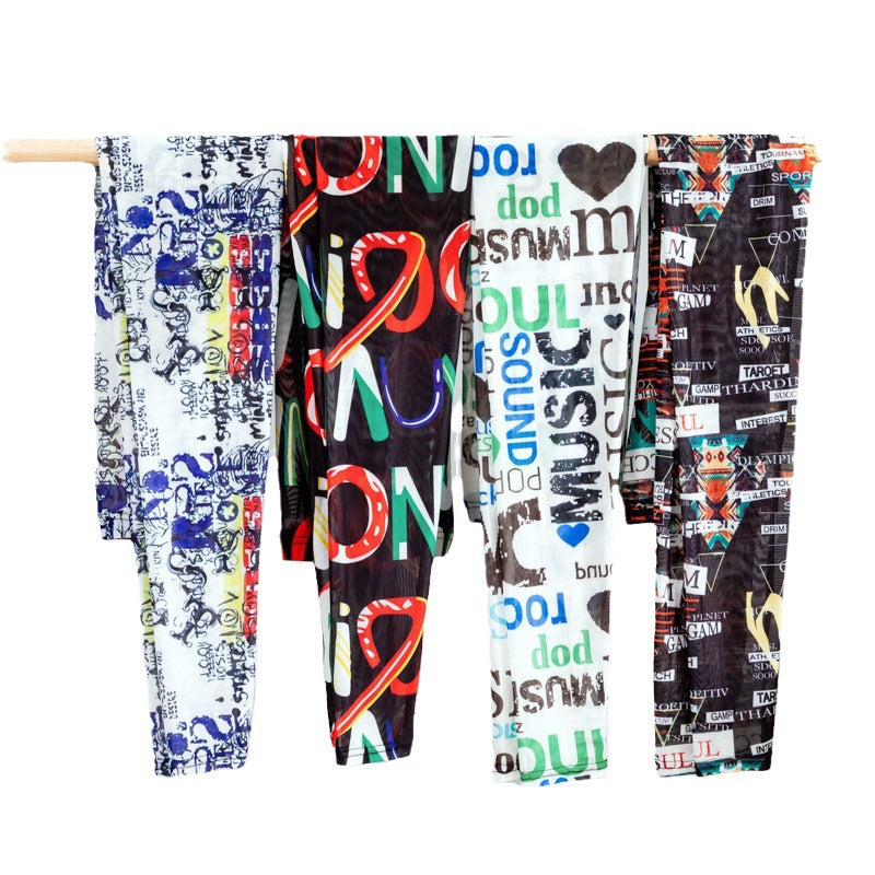 Damen Leggings mit modischem Schriftzug EB