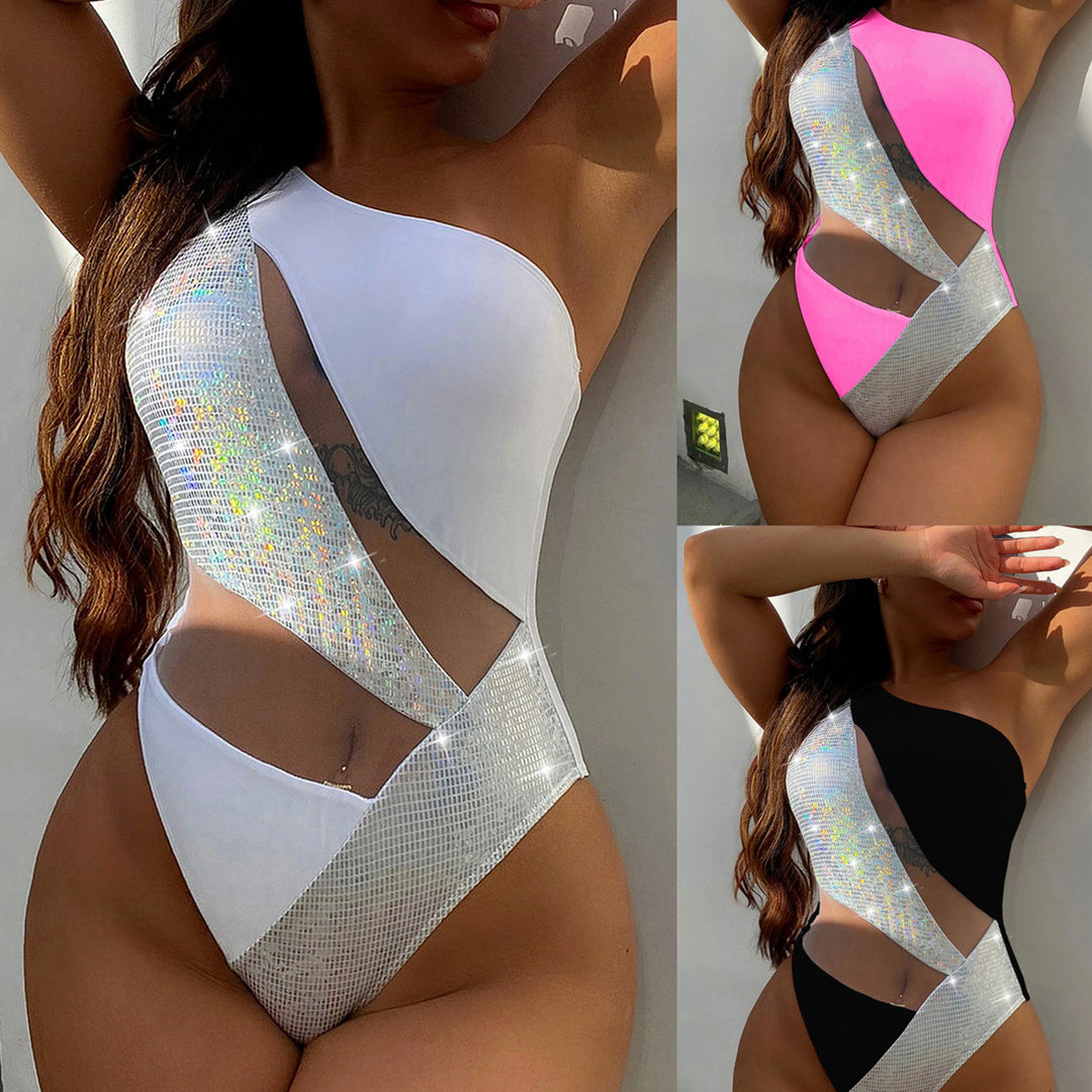 Damen eleganter Cut-Out Einteiler Badeanzug EB