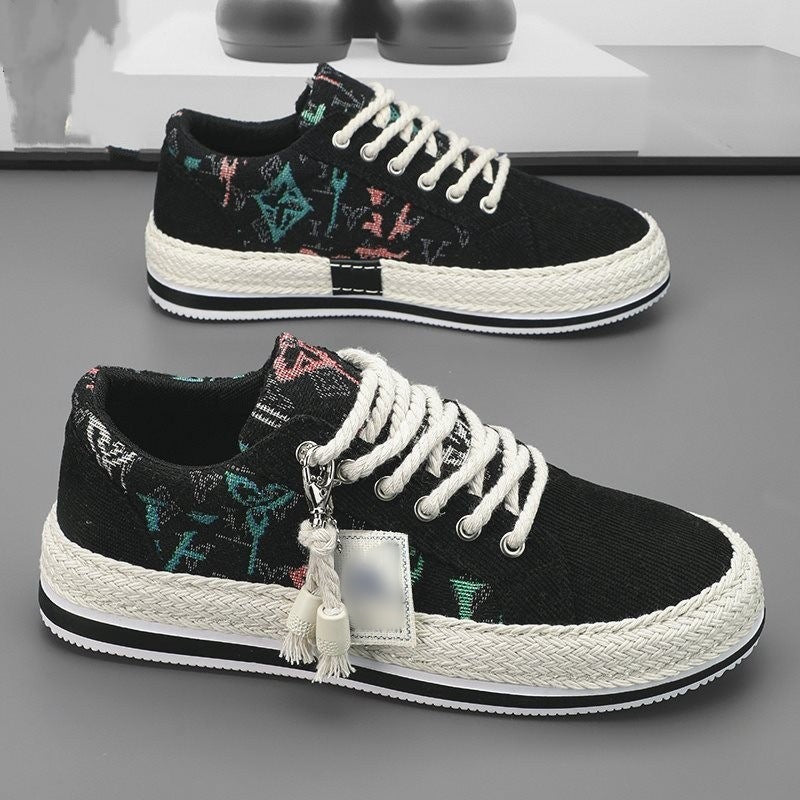 Damen Sneakers mit kreativem Textiloberteil und eleganter Sohle EB