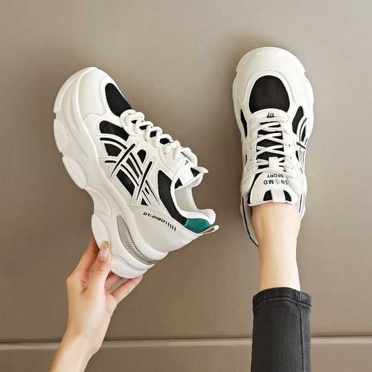 Damen Chunky Sneaker mit atmungsaktivem Mesh und komfortabler Dämpfung EB