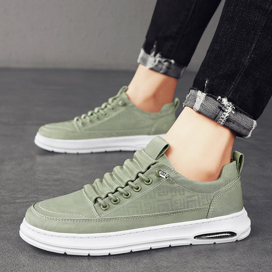 Herren urbaner Komfort‑Sneaker mit geprägtem Seitenmuster, gepolsterter Schnürlasche und dämpfender Luftkapselsohle EB