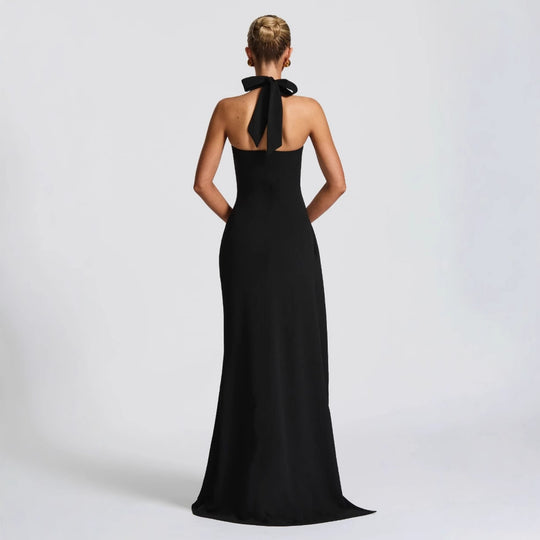 Damen Elegantes Abendkleid mit raffiniertem Schlitz und trägerlosem Design EB