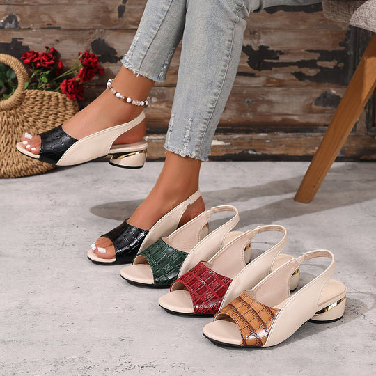 Damen Slingback Sandalen mit transparenten Akzenten EB