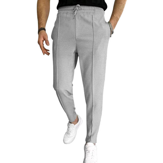 Herren Modische Chinohose mit elastischem Bund und praktischen Taschen EB