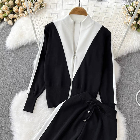 Damen sportliches High-Quality Lounge-Set mit Reißverschluss EB
