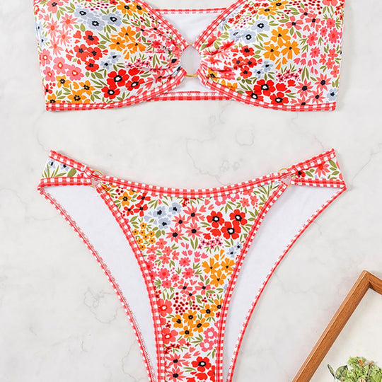 Damen Bandeau Badeanzug Set EB