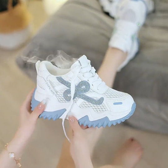 Damen Sportliche Chunky Sneakers mit atmungsaktivem Obermaterial EB