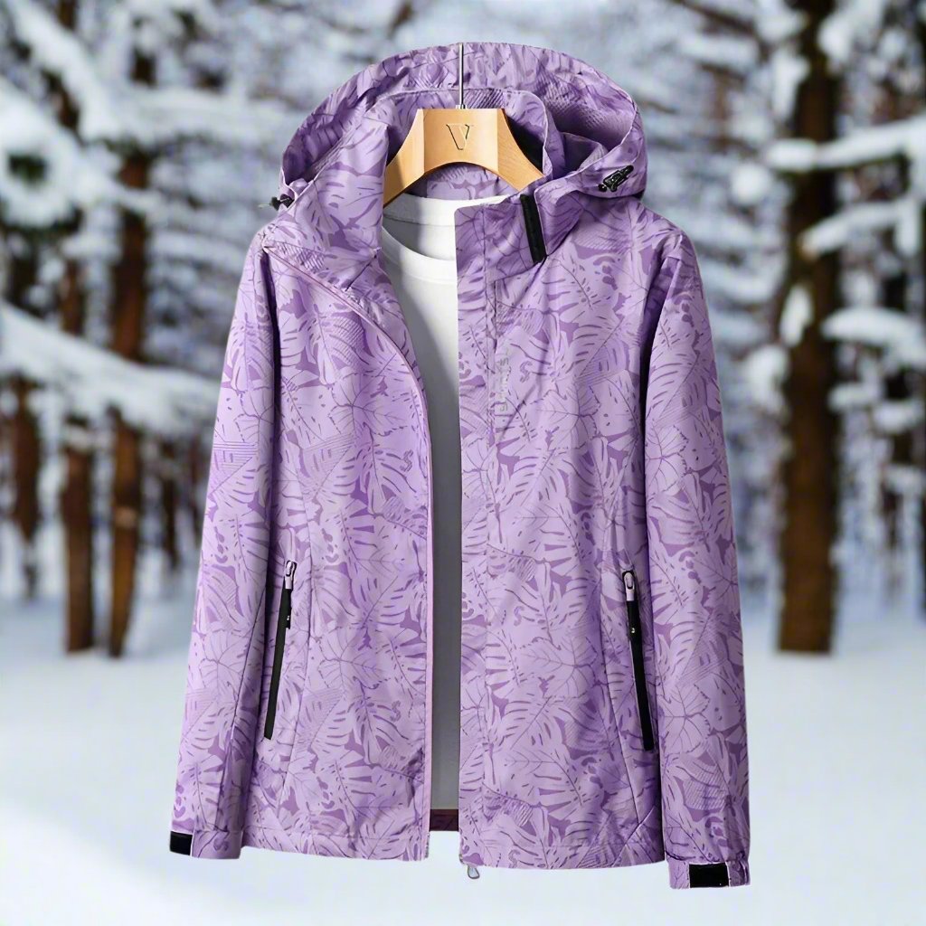 EB | Regenjacke - Leichtes Material - Kapuze & Reißverschluss - Verstellbare Bündchen