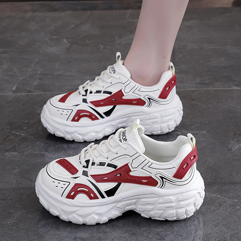 Damen Sportliche Chunky Sneakers mit atmungsaktivem Obermaterial und modernem Design EB
