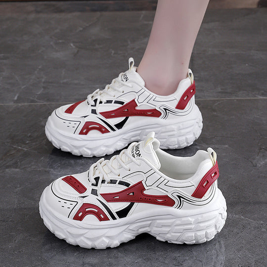 Damen Sportliche Chunky Sneakers mit atmungsaktivem Obermaterial und modernem Design EB