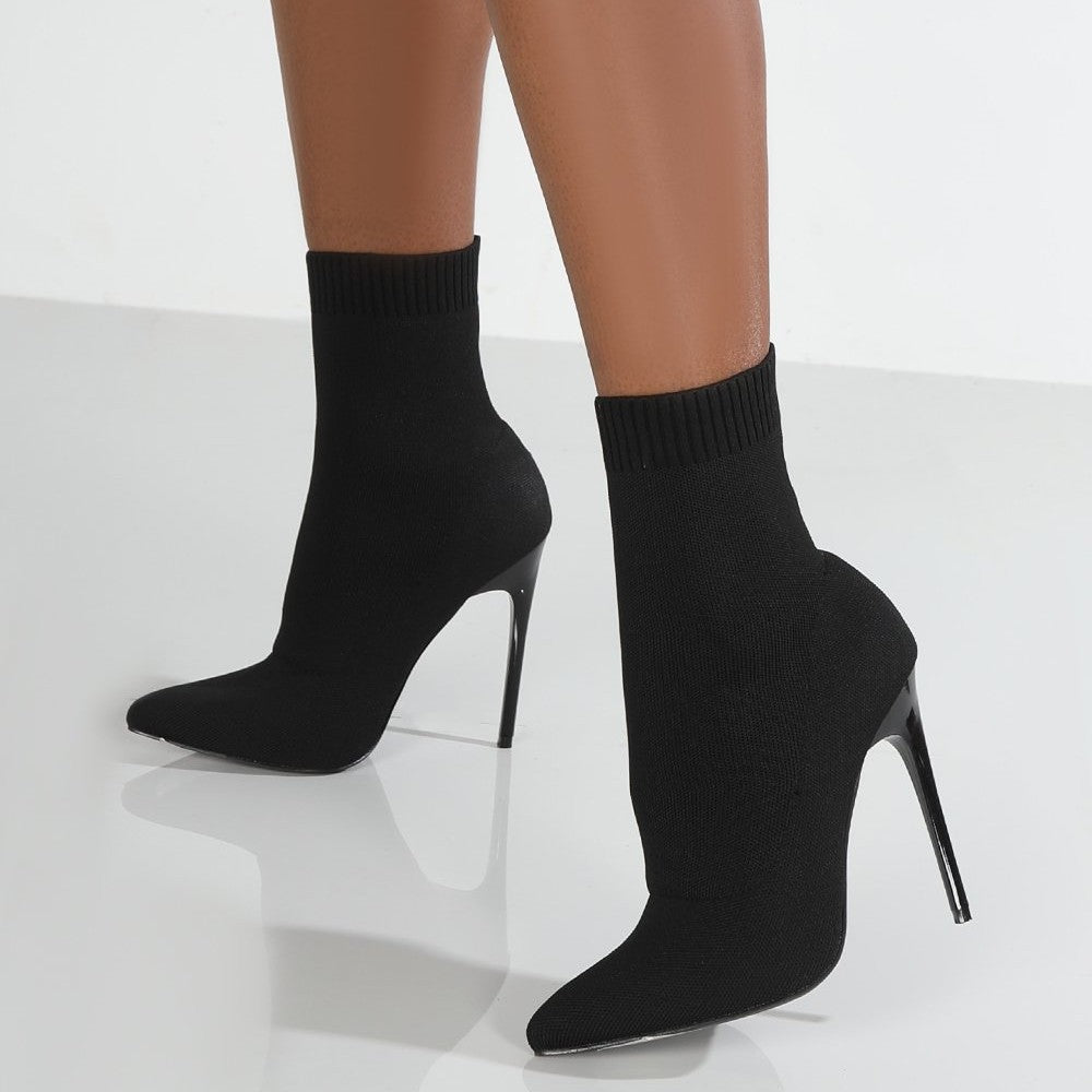 Damen High Heels mit enganliegendem Stricksohlen-Design EB