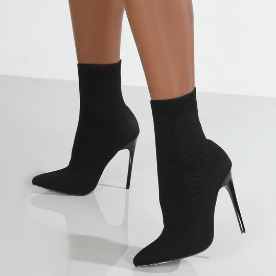 Damen High Heels mit enganliegendem Stricksohlen-Design EB