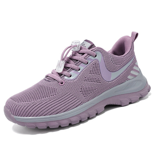 Damen atmungsaktive Laufschuhe mit elastischem Schnellschnürsystem EB