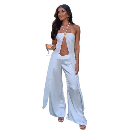 Damen Jumpsuit mit elegantem Seitenschlitz und zeitlosem Design EB