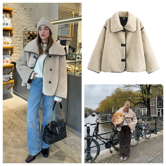 Damen kuschelige Fleecejacke EB