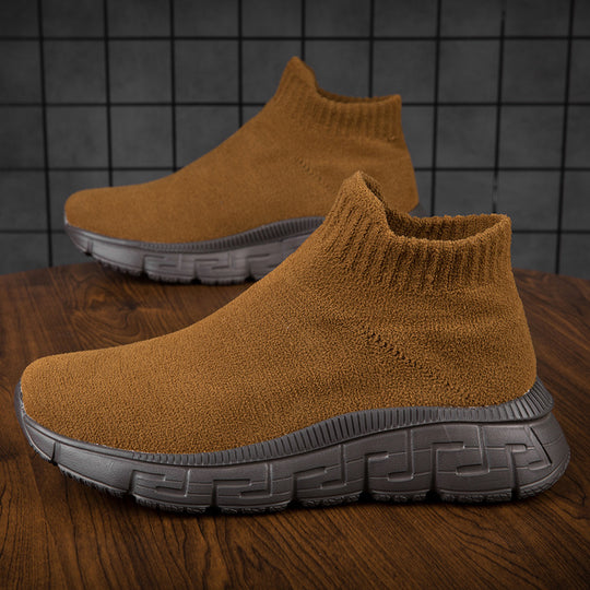 Damen Strick-Sneaker mit elastischem Knöchelabschluss EB