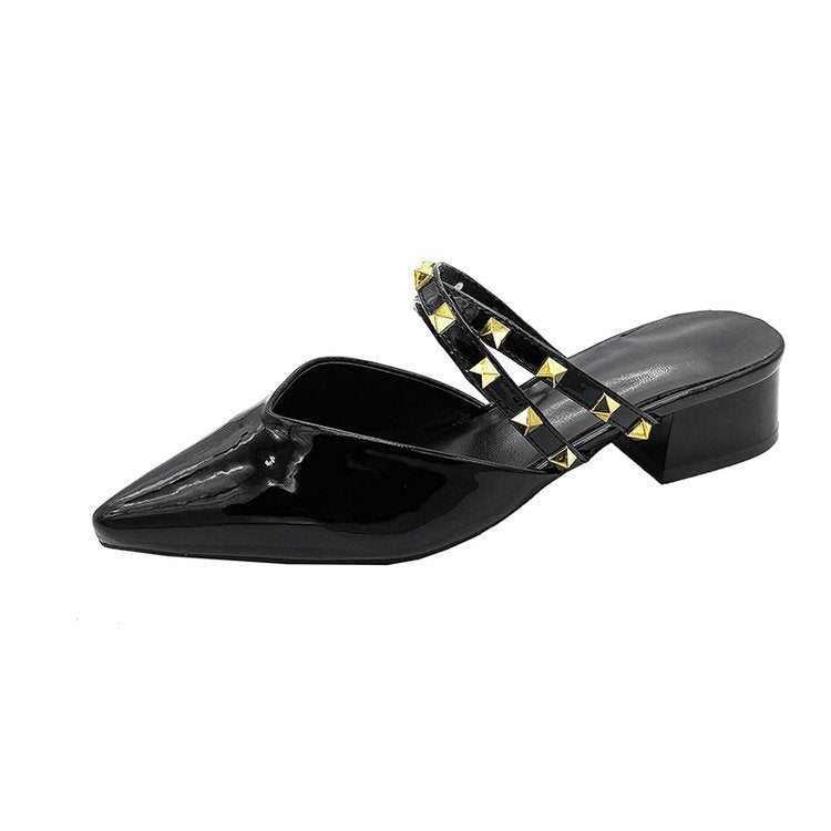 Damen Slingback-Mules mit eleganten Schmuckdetails EB