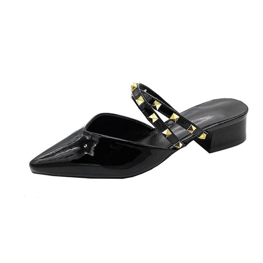 Damen Slingback-Mules mit eleganten Schmuckdetails EB