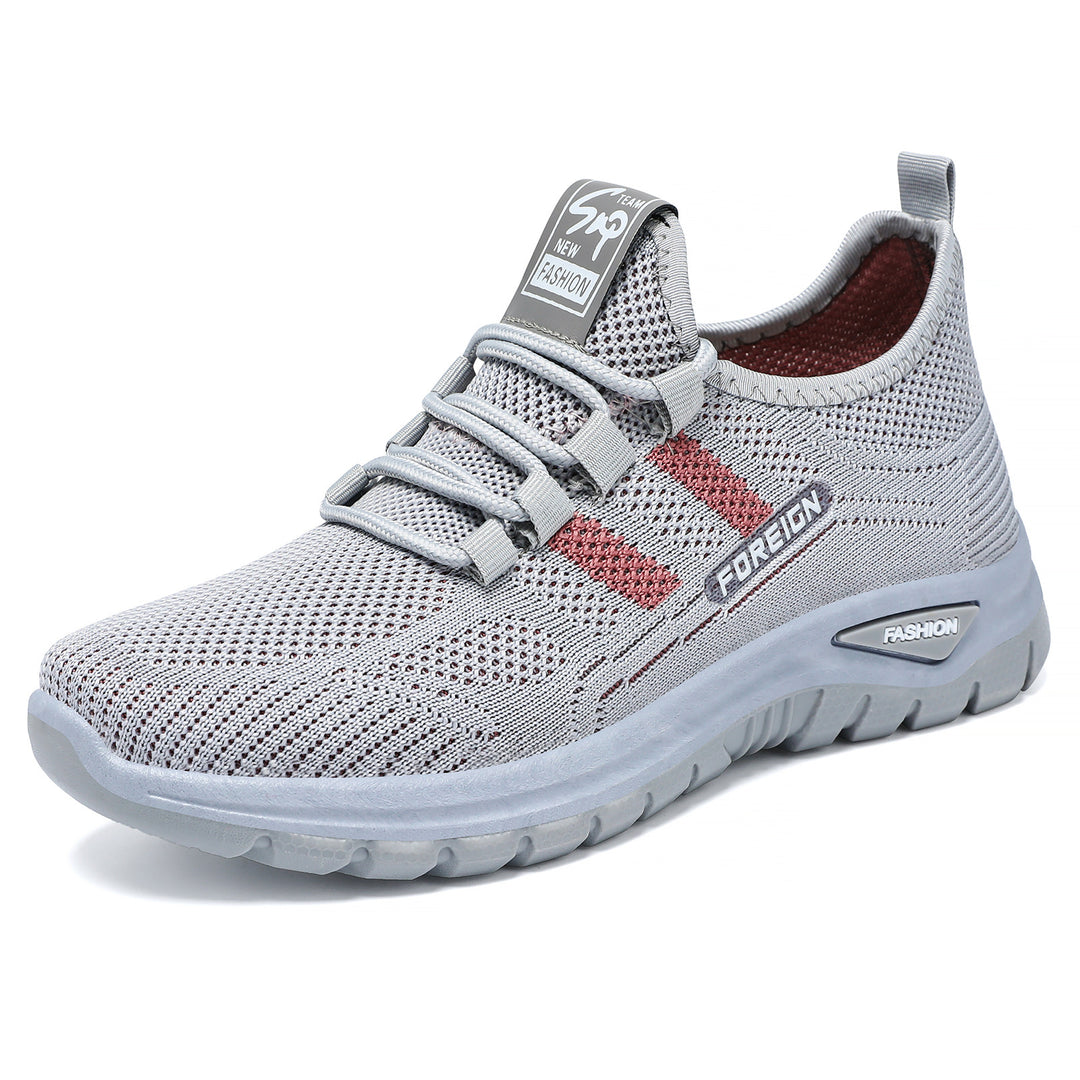 Damen Sportliche Lauf- und Freizeitsneakers mit dämpfender Sohle und atmungsaktivem Mesh-Obermaterial EB